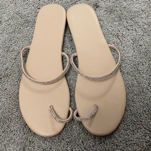 Cream Sparkly Sandals